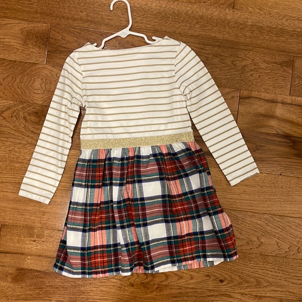 Crewcuts Good Tidings Plaid Holiday dress (Girls Size 5)